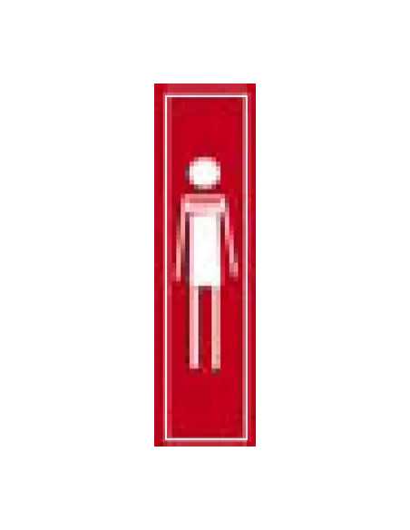 SEGNALETICA ADESIVA ROSSO "SIMBOLO UOMO" - Senza Marca | Utensili Store