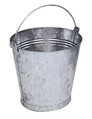 SECCHIO IN METALLO ZINCATO LT 10 - Senza Marca | Utensili Store