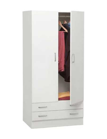 ARMADIO LEGNO BIANCO 2 ANTE + 2 CASSETTI - Senza Marca | Utensili Store