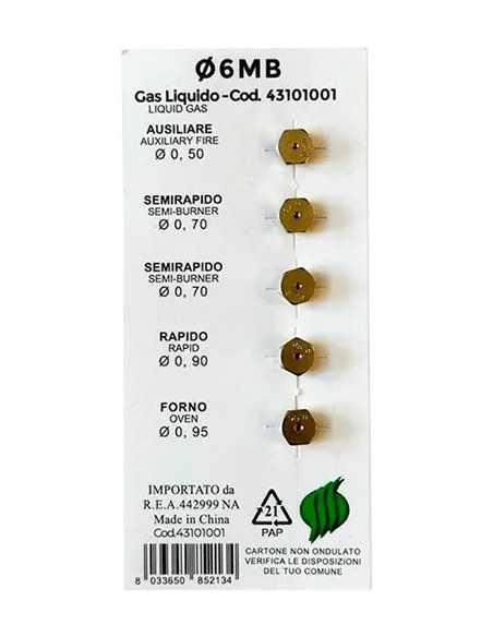 UGELLI PER CUCINA GPL KIT - Senza Marca | Utensili Store