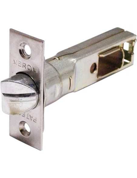 SCROCCO PER SERRATURA PREMI/APRI E80 MM FRONTALE NICHELATO - Meroni | Utensili Store