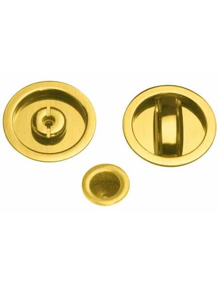 SERRATURA PORTA SCORREVOLE KIT TONDO ORO - VI.TEL. | Utensili Store