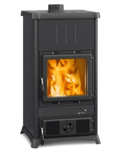 STUFA A LEGNA BRUCIATUTTO 8.3 KW FEDORA STEEL ANTRACITE - Nordica