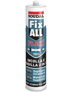 SIGILLANTE ADESIVO SOUDAL FIX ALL FLEXI 290ML BIANCO - Senza Marca