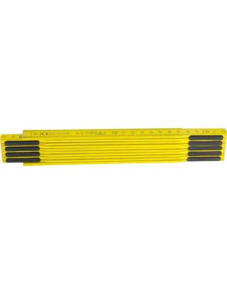 DOPPIOMETRO LEGNO ACERO GIALLO 10 ASTE - Senza Marca | Utensili Store