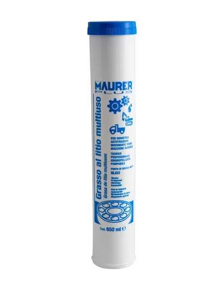 GRASSO AL LITIO MULTIUSO MAURER PLUS 650ML CARTUCCIA - MAURER-PLUS | Utensili Store