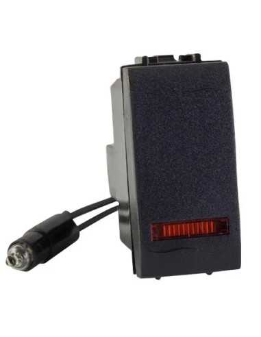 PULSANTE CAMPANELLO CON SPIA LIVING PLUS GRIGIO MAURER - Senza Marca | Utensili Store