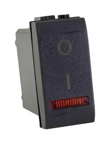 INTERRUTTORE BIPOLARE LUMINOSO LIVING PLUS GRIGIO - Senza Marca | Utensili Store