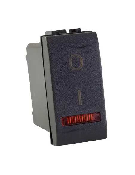 INTERRUTTORE BIPOLARE LUMINOSO LIVING PLUS GRIGIO - Senza Marca | Utensili Store