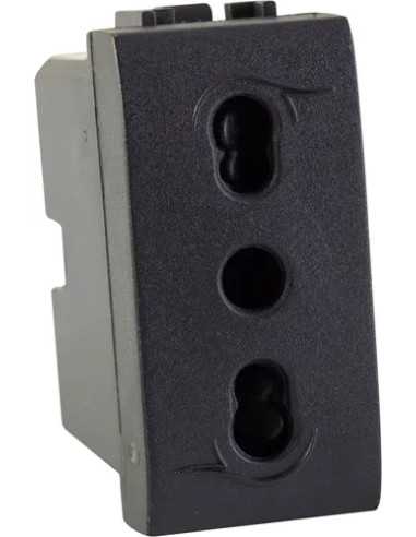 PRESA SICUREZZA BIPASSO LIVING PLUS GRIGIO MAURER - Senza Marca | Utensili Store