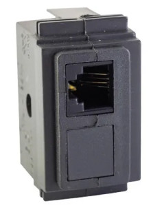 PRESA TELEFONICA LIVING RJ11-4C GRIGIO MAURER - Senza Marca