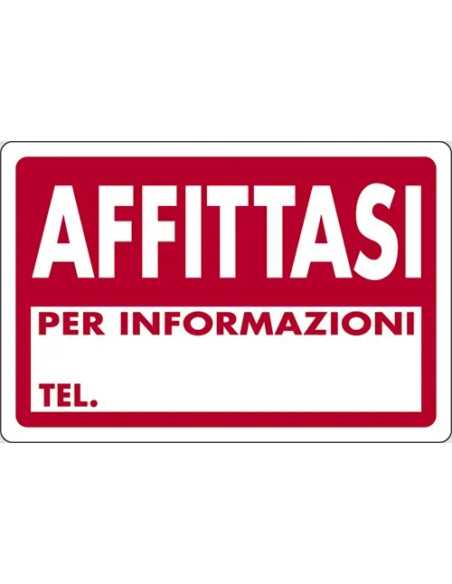 SEGNALETICA D'INFORMAZIONE 'AFFITTASI' - STAMPLAST | Utensili Store