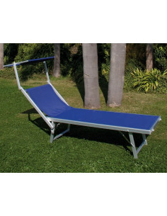 LETTINO SPIAGGIA ALLUMINIO PESANTE BLU PAPILLON PARASOLE - PAPILLON