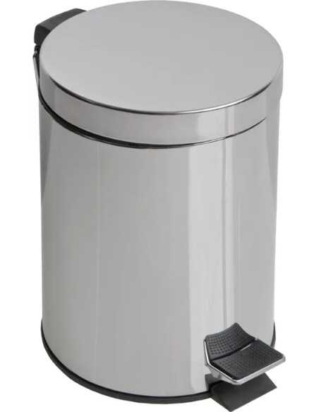 CESTINO RIFIUTI BAGNO CROMATO 20LT - MAURER | Utensili Store