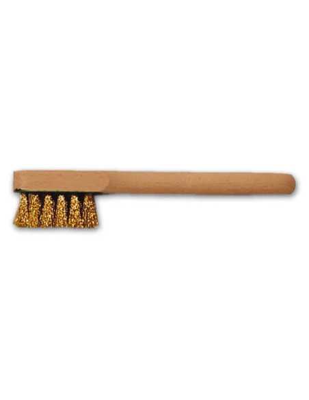 SPAZZOLA OTTONE PAVAN X CANDELE 1761 MANICO LEGNO - PAVAN-ANCORA | Utensili Store