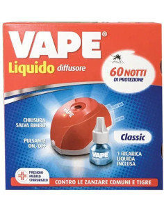 INSETTICIDA ELETTRICO ZANZARE A RICARICA LIQUIDO VAPE - VAPE