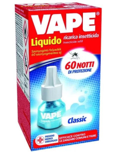 RICARICA LIQUIDA VAPE 60 NOTTI NEUTRA X INSETTICIDA ANTIZANZARE - VAPE