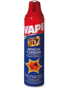 INSETTICIDA SPRAY MOSCHE-ZANZARE "SUPER KO2" VAPE - VAPE