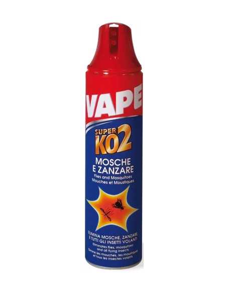 INSETTICIDA SPRAY MOSCHE-ZANZARE "SUPER KO2" VAPE - VAPE | Utensili Store