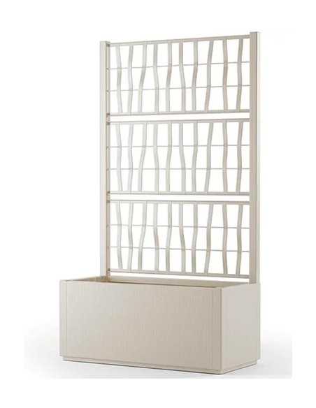 FIORIERA CON SPALLIERA ETICA BIANCO GESSO - STEFANPLAST | Utensili Store