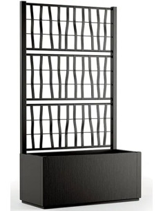 FIORIERA CON SPALLIERA ETICA ANTRACITE STEFANPLAST - STEFANPLAST