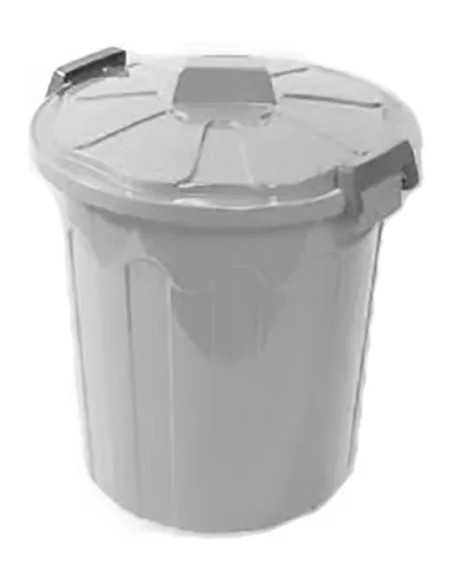 BIDONE VULCANO CON COPERCHIO LT 8 SILVER - DUPLAST | Utensili Store