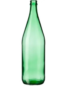 BOTTIGLIA IN VETRO PER ACQUA LT 1 VERDE - Senza Marca