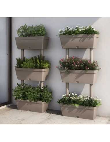 FIORIERA DA GIARDINO KIT 3PZ TORTORA - Senza Marca | Utensili Store