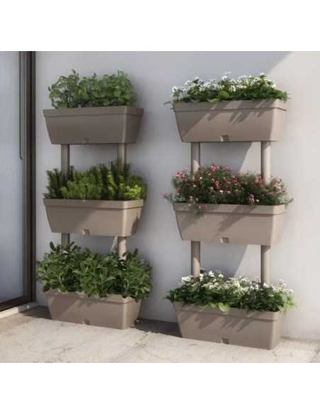 FIORIERA DA GIARDINO KIT 3PZ TORTORA - Senza Marca | Utensili Store