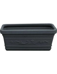 VASO RETTANGOLARE MAXI FESTONATO ANTRACITE  - Senza Marca