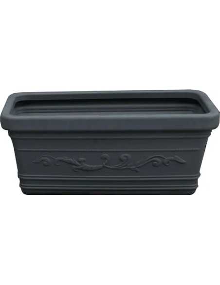 VASO RETTANGOLARE MAXI FESTONATO ANTRACITE - Senza Marca | Utensili Store
