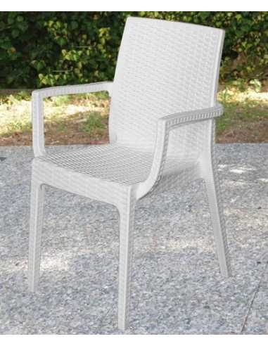 SEDIA RESINA CON BRACCIOLI - Senza Marca | Utensili Store