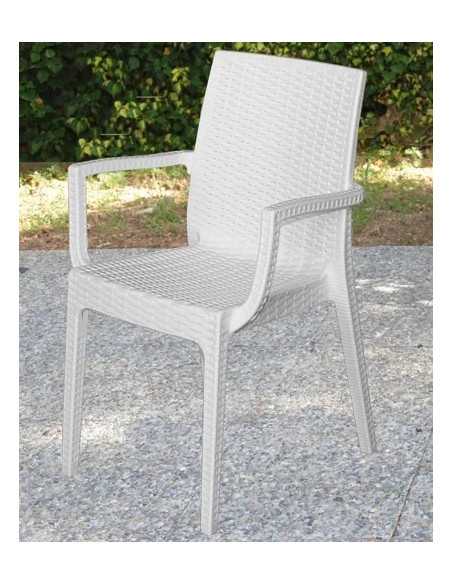 SEDIA RESINA CON BRACCIOLI - Senza Marca | Utensili Store