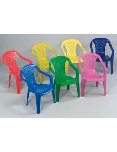 SEDIA RESINA BABY CON BRACCIOLI COLORATA - Senza Marca | Utensili Store