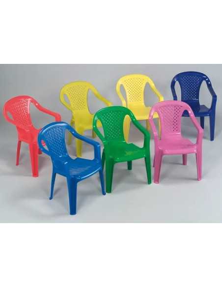 SEDIA RESINA BABY CON BRACCIOLI COLORATA - Senza Marca | Utensili Store