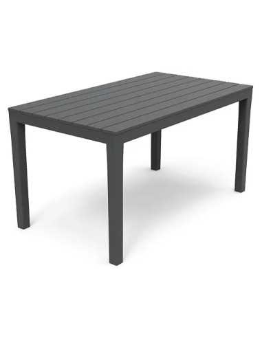 TAVOLO RESINA RETTANG. "SUMATRA" ANTRACITE - Senza Marca | Utensili Store