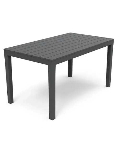 TAVOLO RESINA RETTANG. "SUMATRA" ANTRACITE - Senza Marca | Utensili Store