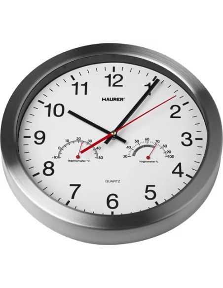 OROLOGIO DA PARETE BIANCO STRUTTURA ACCIAIO QUADRANTE VETRO - MAURER - MAURER | Utensili Store