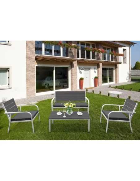 SALOTTO ACC. BIANCO POLYWOOD GRIGIO - PAPILLON | Utensili Store