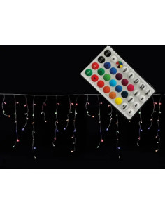 NATALE - TENDA LUMINOSA 160 LED MULTICOL RGB C/TELECO USB MAURER-BLISTER - MAURER