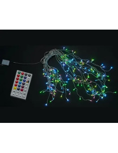 NATALE - TENDA LUMINOSA 160 LED MULTICOL RGB C/TELEC. IP44 X EST. - MAURER