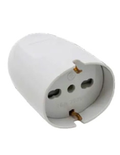 PRESA SCHUKO BIPASSO 16A BIANCO MAURER - MAURER