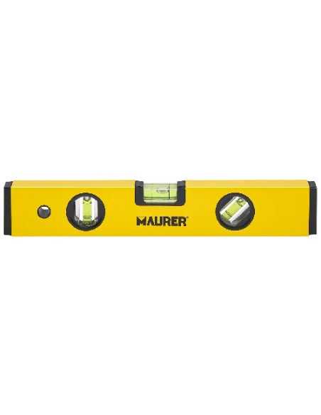 LIVELLA ALLUMINIO 3 BOLLE FISSE C/BASE MAGNETICA - MAURER | Utensili Store