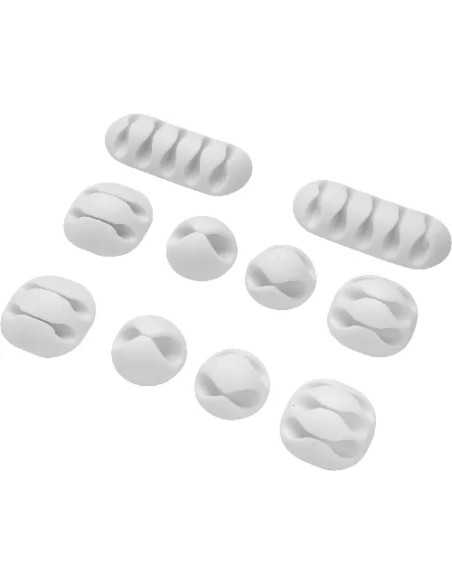 CLIP FERMACAVI ADESIVO 10PZ BIANCO MAURER - CF. BUSTA - MAURER | Utensili Store