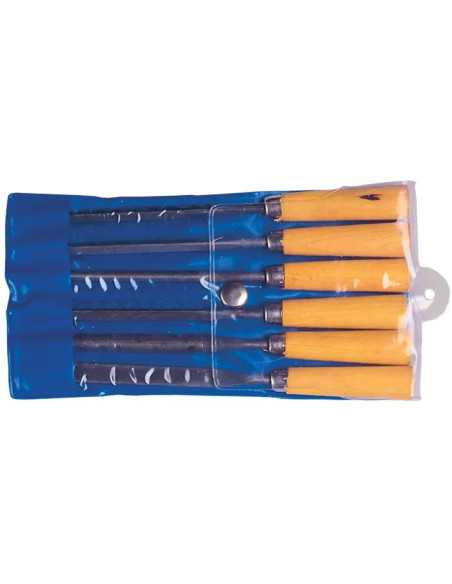 LIME IN SERIE MAURER 6PZ MANICO LEGNO X CHIAVI - MAURER | Utensili Store