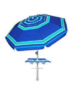 OMBRELLONE SPIAGGIA ALLUMINIO UPF POLY BLU/ARG - PAPILLON