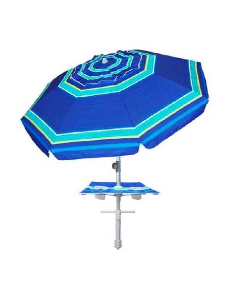 OMBRELLONE SPIAGGIA ALLUMINIO UPF POLY BLU/ARG - PAPILLON | Utensili Store