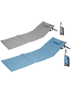 MATERASSINO POLIESTERE/PVC BLU C/TASCA E CUSCINO PAPILLON - PAPILLON