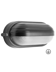 PLAFONIERA GIARDINO PALPEBRA OVALE MINI NERA PAPILLON - PAPILLON