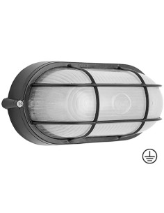 PLAFONIERA GIARDINO OVALE NERA PAPILLON - CF. SCATOLA - PAPILLON